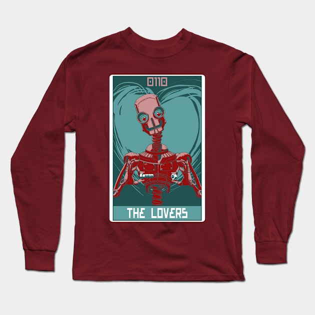 Robo Tarot: The Lovers Long Sleeve T-Shirt by PeterTheHague